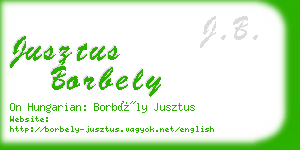 jusztus borbely business card